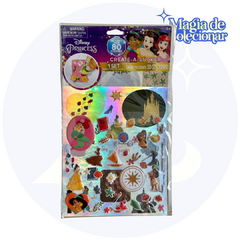 Cartela de Adesivos Importada - Create a Sticker 3D - Princesas!