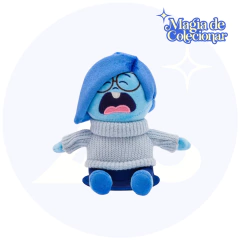Pelúcia de Ombro Disney Store - Sadness Magnetic Shoulder Plush – Inside Out 2 – Mini