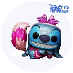 Funko Pop Disney Lilo & Stitch: Stitch in Costume Exclusive - Stitch as Cheshire Cat Glitter 1460 - Magia de Colecionar
