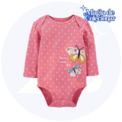 Body Manga Longa Carter´s Importado - Borboleta - 6 Meses!