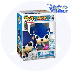 Boneco Funko Pop Games - Sonic with hero Chao Flocked 1036 na internet