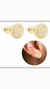 Brinco Masculino Ouro 18K com 40 Zircônias – Elegância Marcante