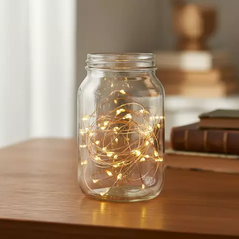 Pack x10u Alambre Guirnalda LED 3m Luz Cálida a Pilas (S)