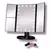 Espejo Triple Con Luz Maquillaje Tríptico Giratorio Aumento 2X/3X/10X - comprar online