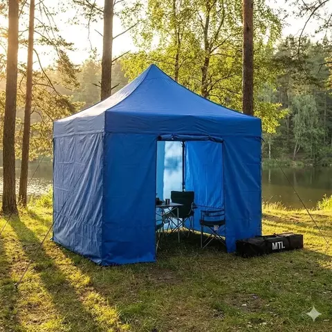 Gazebo Plegable 3x3 Metros con Paredes Ciegas (S)