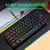Teclado para jogos com fio 60%, mini teclado ultra compacto com luz de fundo RGB - Pelex Game Store - Produtos Gamer Premium