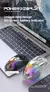 Ataque Shark-X2Pro Mouse Bluetooth Sem Fio, Suporte de Carregamento Magnético