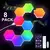 Imagem do 20/12/8 pacote luzes hexagonais parede rgb painel inteligente app hexagonal modu