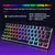 Teclado para jogos com fio 60%, mini teclado ultra compacto com luz de fundo RGB na internet