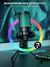 Microfone para jogos USB AmpliGame RGB com toque de luz mudo, microfone condensador com tripé - Pelex Game Store - Produtos Gamer Premium