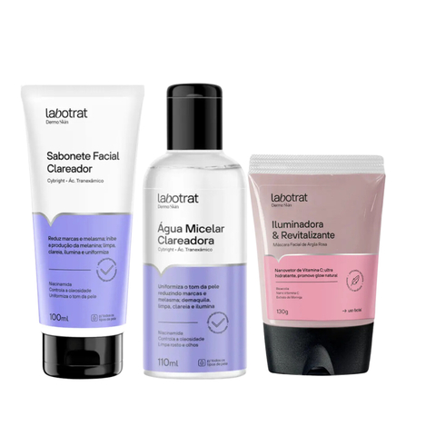 Kit Labotrat Dermo Skin Facial Clareador Trio Skincare Rosa