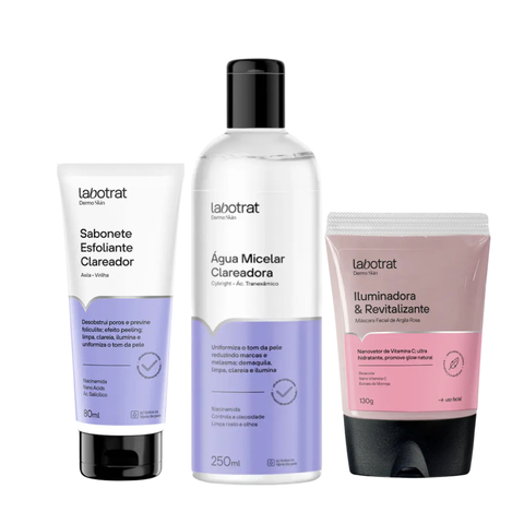 Kit Labotrat Dermo Skin Clareador Rosto Axila Micelar 3 Iten