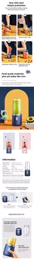 Multifuncional 2 copos portátil espremedor de frutas liquidificador 6 lâmina m - Infotech Fortal