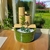 Fonte De Água FengShui De Bambu Zen 2 Quedas Decorativa Verde
