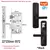 Fechadura wifi digital eletrônico inteligente fechadura da porta com câmera - comprar online