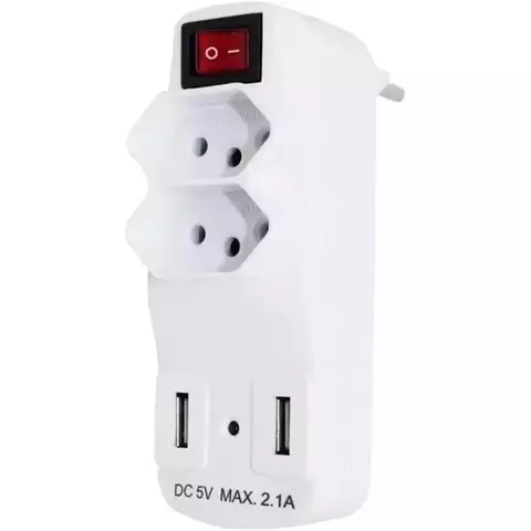 FILTRO DE LINHA BIVOLT 2 TOMADAS E 2 USB - EAF22USB