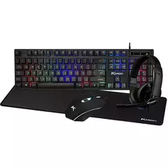 Kit Gamer 4 Em 1 Ktrok Sensation, Teclado, Headset, Mouse 3200 Dpi, Mousepad Preto - loja online