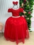 Vestido Enjoy Longo Laura Vermelho Peito Rendado (VESTENJLNGVRML2)