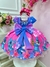 Vestido Infantil Lilo e Stitch Azul C/ Pérolas Luxo Festas (1790AR) - comprar online