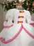 Vestido Junino Banana Club Luxo Noiva/Noivinha Lacinhos Branco