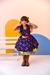 Vestido Infantil Luxo Junino Arraiá Azul Florido Colorido (3547AM) na internet
