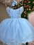 Vestido Infantil Menina Bonita Angelie Azul Bebe