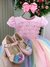 Vestido Infantil Menina Bonita Caterina Rosa Bebe Saia Colorida na internet