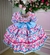 Vestido Bella Child Junino Quermesse da Capelinha Rosa e Azul - comprar online