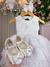 Vestido Vila Lele Bebe Lolo Saia Branca