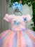 Vestido Vila Lele Ana Clara Rosa Saia Colorida na internet