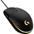 Mouse Logitech G102 USB com fio, ideal para jogos, com design preto e efeito de iluminação RGB.
