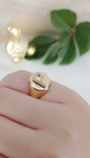 Anel Semijoia Letra Dourado - comprar online