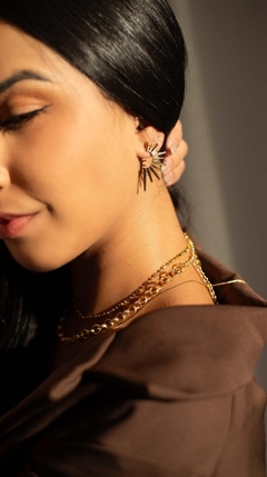 Brinco Solar Dourado - Maria Luz Acessórios