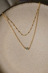Colar 2 em 1 Mini Correntaria Olho Grego Dourado