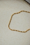 Colar Chocker Mini Tubos e Mini Bolas Dourado