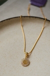 Colar Cordão Liso Medalha São Bento Pedraria Cravejada Dourada