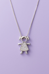 Colar Menina Cravejado Prata - comprar online