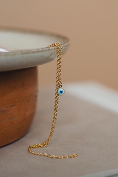 Pulseira 2 em 1 Correntaria Olho Grego Dourado