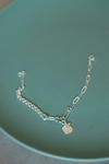 Pulseira 2 em 1 Correntarias Medalha Pomba Prata