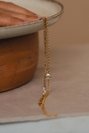 Pulseira 2 em 1 Correntarias Ponto Luz Cristal Dourado