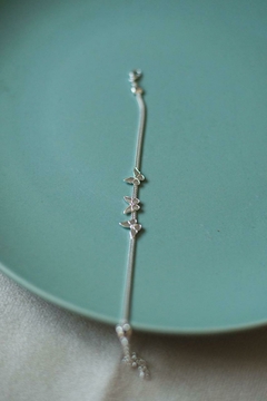 Pulseira 3 Borboletas Prata