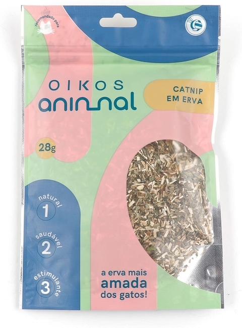 Erva Catnip para Gatos 100% Natural 28g - Oikos Animal