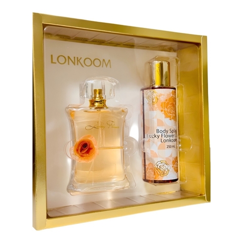 Kit Lucky Flower Orange Perfume 100ml + Body Splash 250ml Feminino