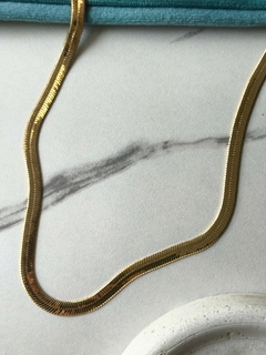 ACERO DORADO- Collar Snake - Volkana Joyas