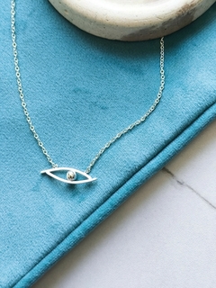 ACERO BLANCO- Collar Ojo - comprar online