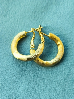 ACERO DORADO- Aros Argolla Labrados - comprar online