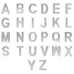 Letras Metalizada Prateada Personalizável