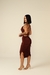 Vestido midi franzido Anya - Morena Brazil