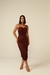 Vestido midi franzido Anya na internet