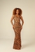 Vestido longo animal print
